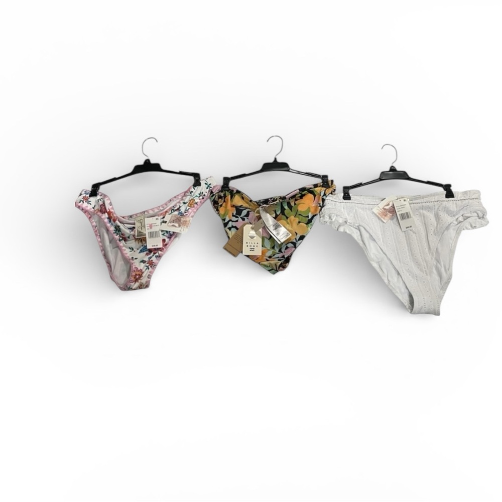 NWT LOT (3 Total) 2-Jessica‎ Simpson Women's XL Bikini Bottom PLUS 1-Billa Bong